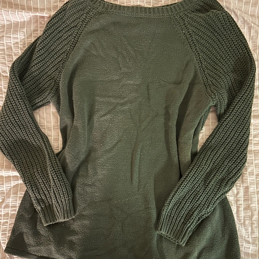 Oversize Knitted Green Sweater